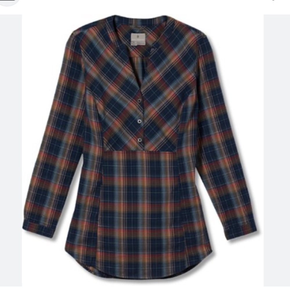 REI ROYAL ROBBINS PLAID LONG SLEEVE SHIRT